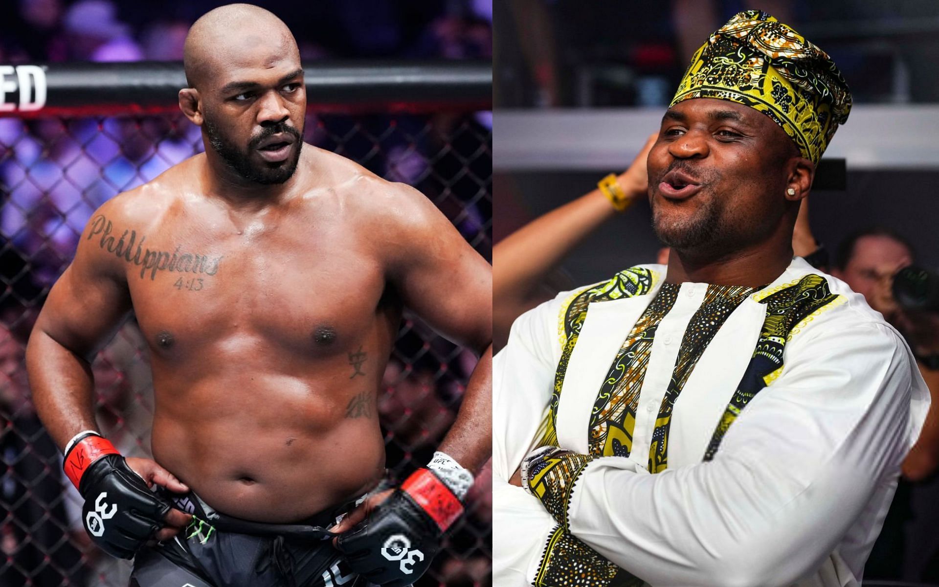 Jon Jones (left) and Francis Ngannou (right) [Images Courtesy: @GettyImages]