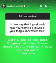 Boris Becker's Instagram story