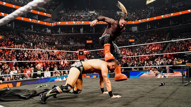 Seth Rollins talks about wrestling in WWE with MSCHF's Big Red Boot