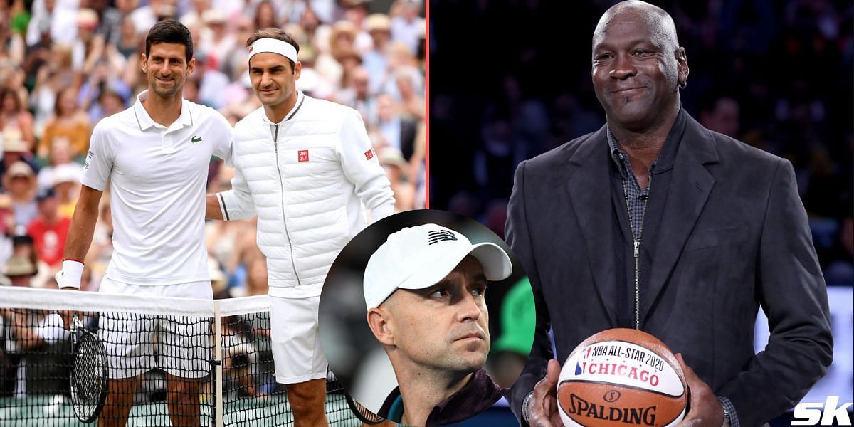 Novak Djokovic, Roger Federer, and Michael Jordan