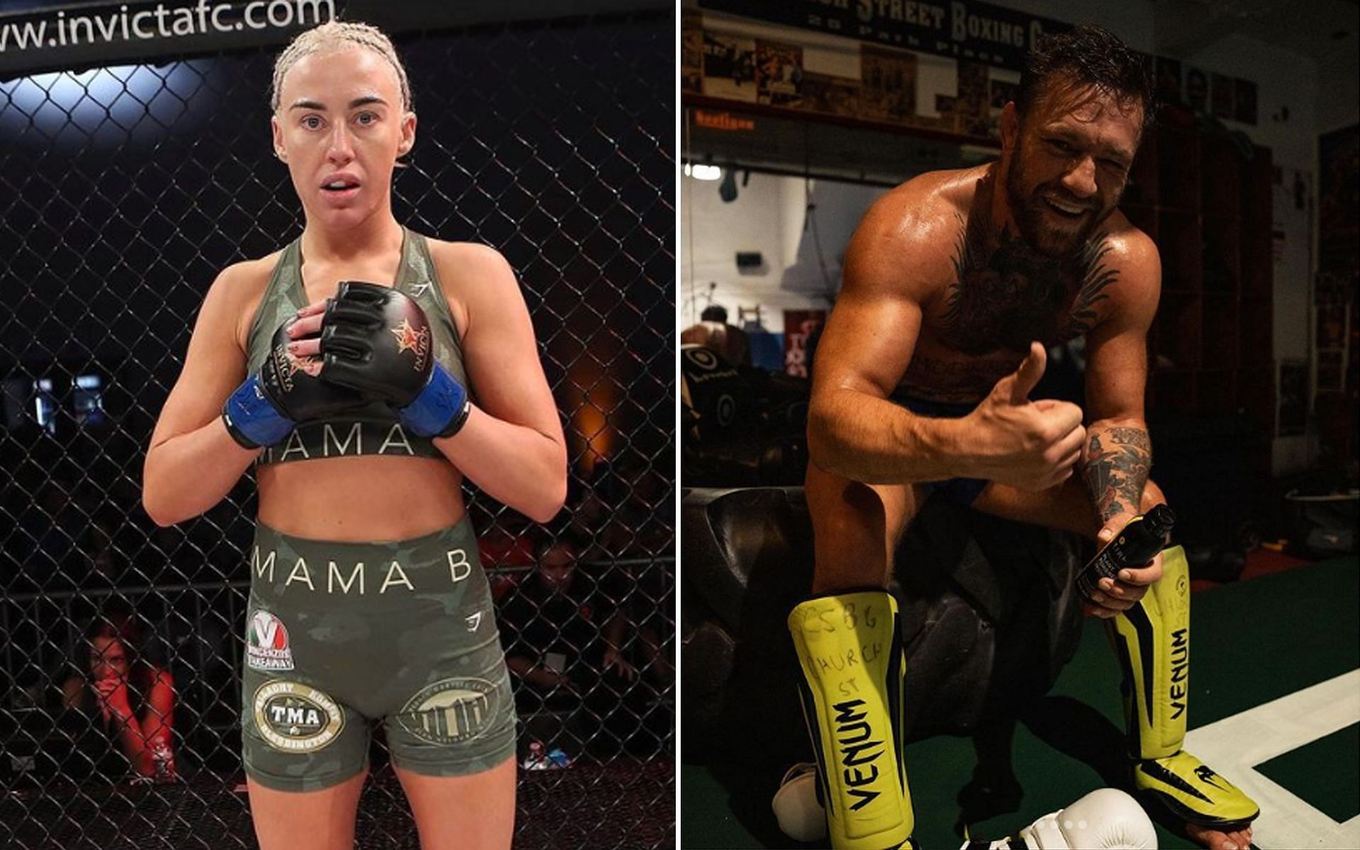Shauna Bannon [L] and Conor McGregor [R] [Images via @shaunabannon_ and @the notoriousmma Instagram]