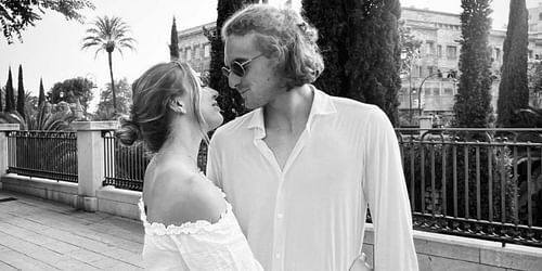 Paula Badosa and Stefanos Tsitsipas pictured together.