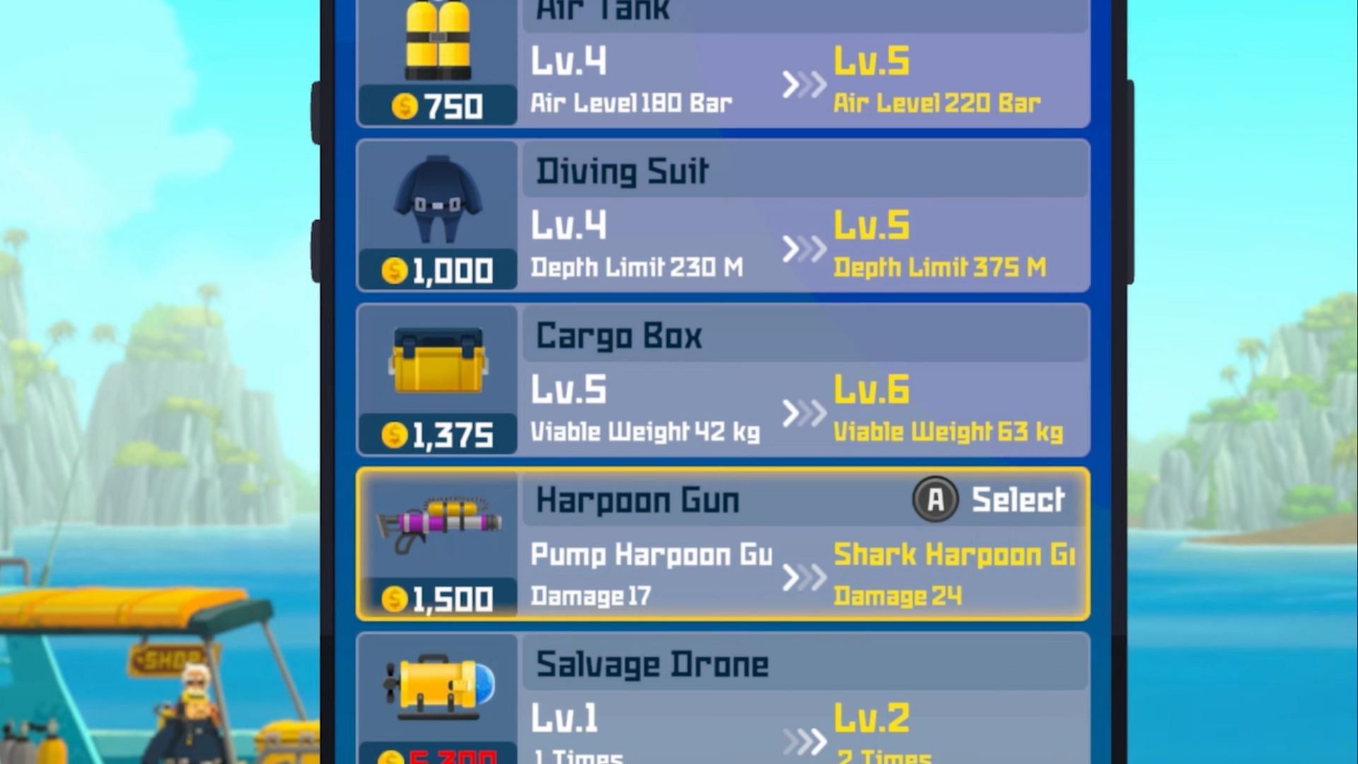 An upgraded Harpoon gun deals additional damage (Image via SlammDunk Gaming/ youtube.com)