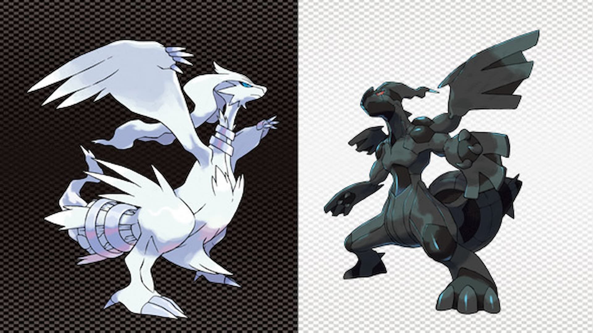 Reshiram and Zekrom from Unova region - 2010 (Image via The Pokemon Company)