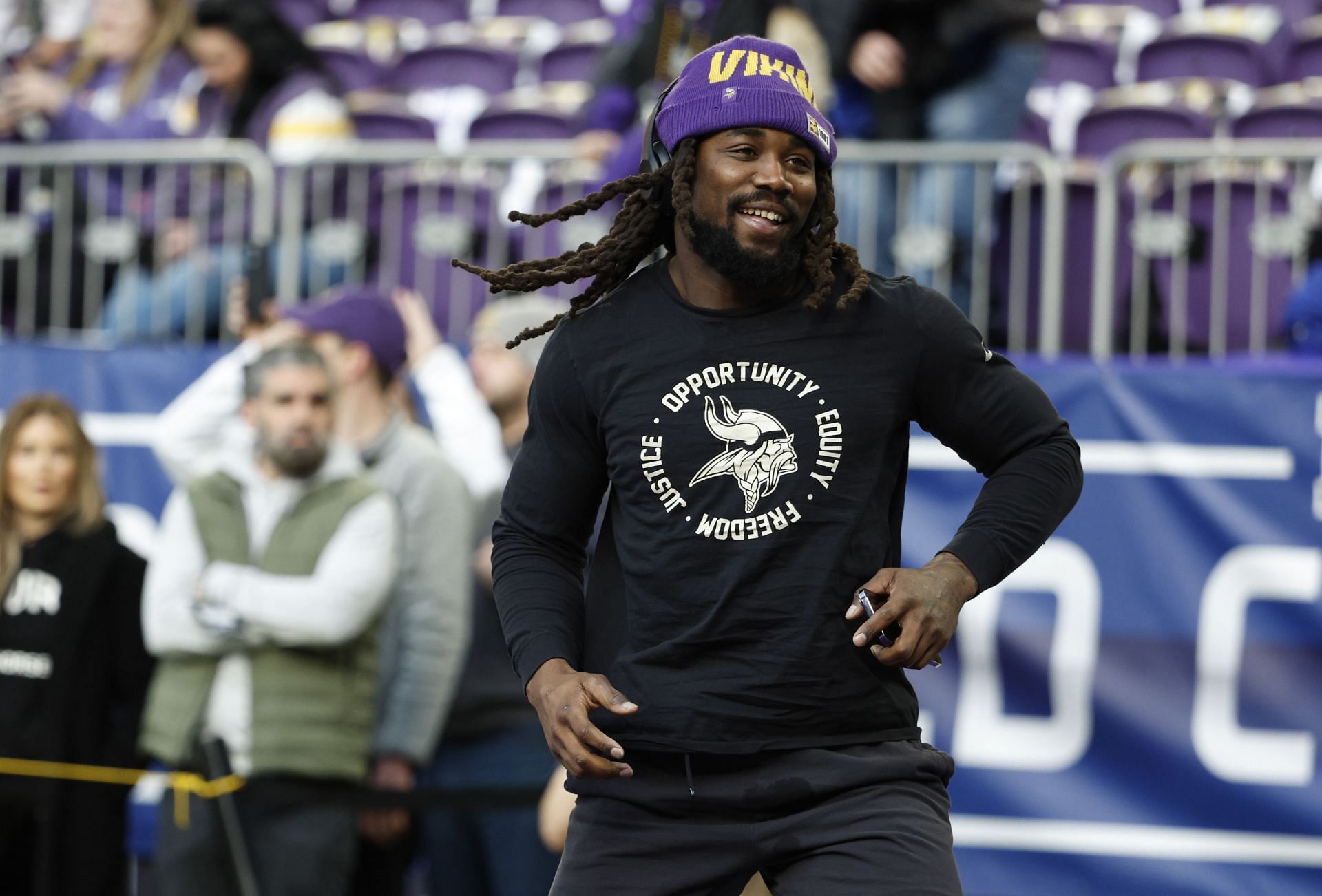 Dalvin Cook during NFC Wild Card Playoffs - New York Giants v Minnesota Vikings