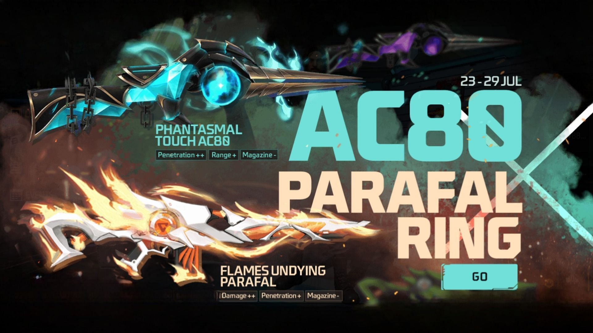 AC80 x PARAFAL Ring event starts on the Indian server (Image via Garena)