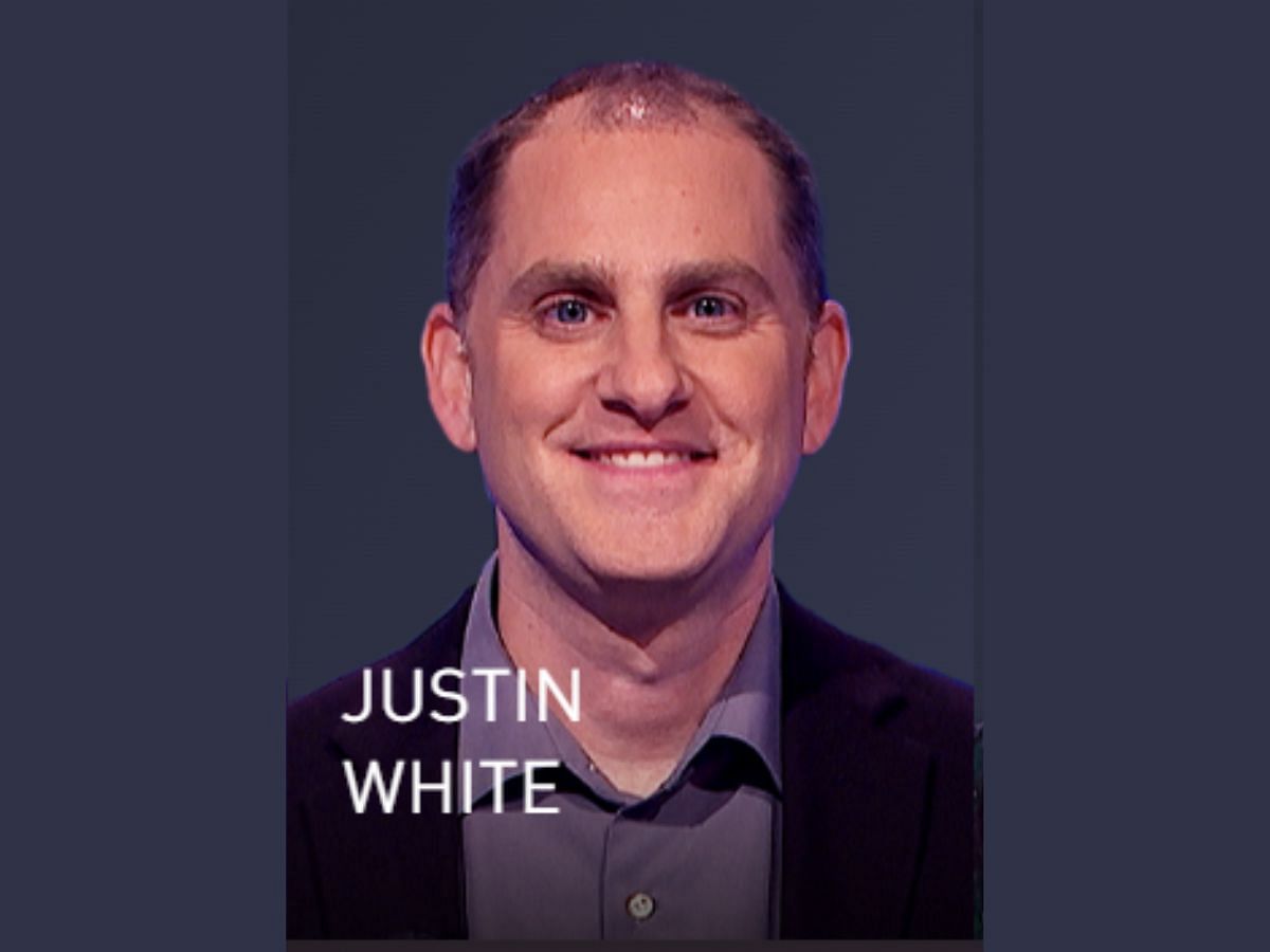 Justin White: Tonight&#039;s winner (Image via jeopardy.com)