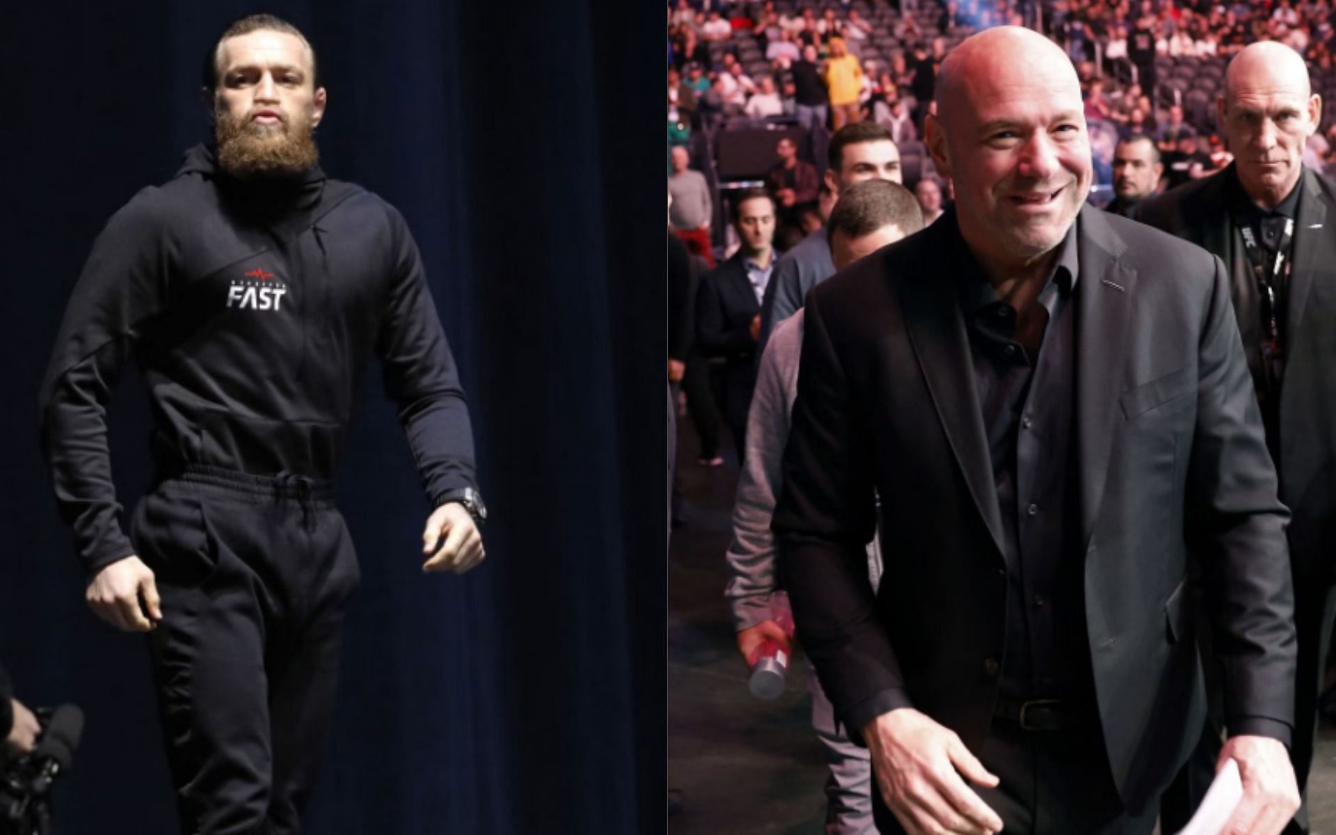 Conor Mcgregor on the left and UFC president Dana White on the right