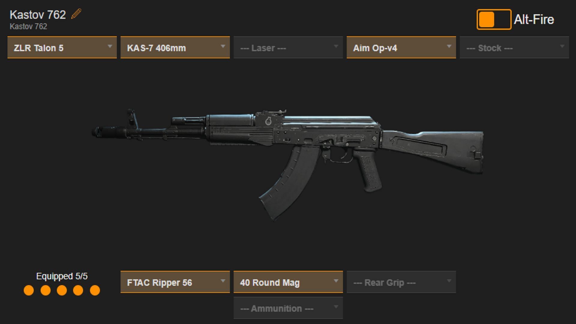 Kastov 762 loadout (Image via sym.gg)