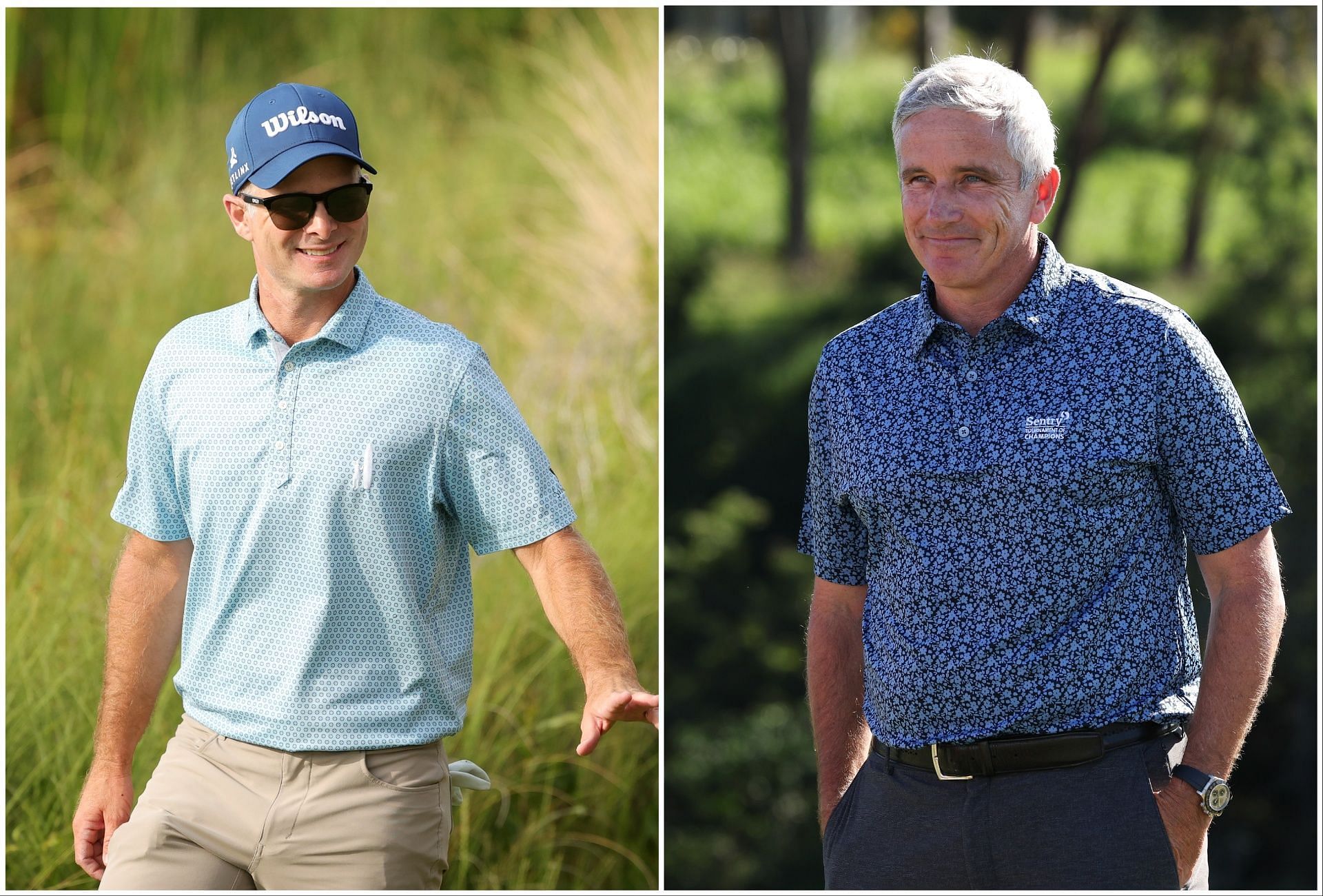 Kevin Streelman and Jay Monahan (via Getty Images)