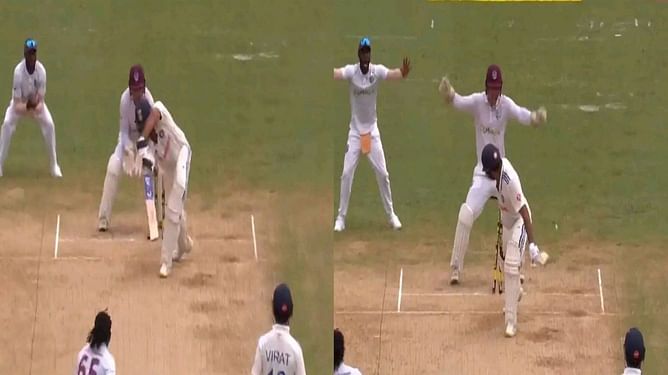 [Watch] Rohit Sharma loses his off-stump to Jomel Warrican 20 runs short of his 2nd consecutive 100 against West Indies