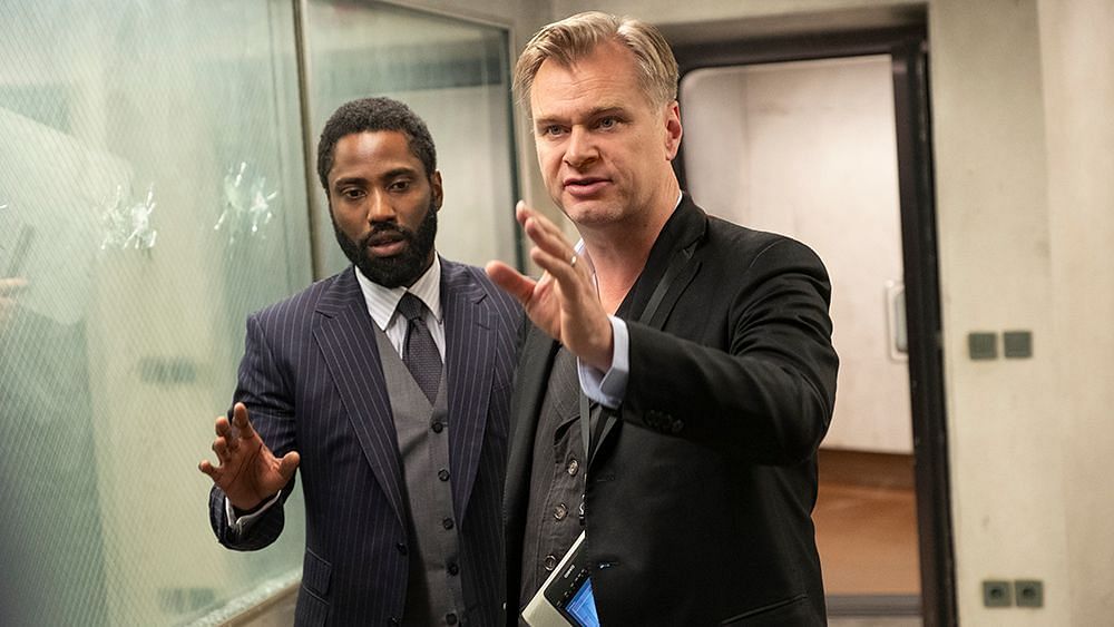 Christopher Nolan on Tenet (Image via Warner Bros.)