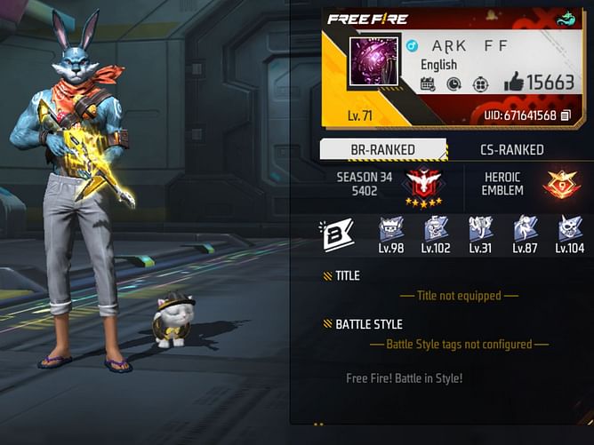 ARK FF’s Free Fire ID, stats, rank, guild, and more