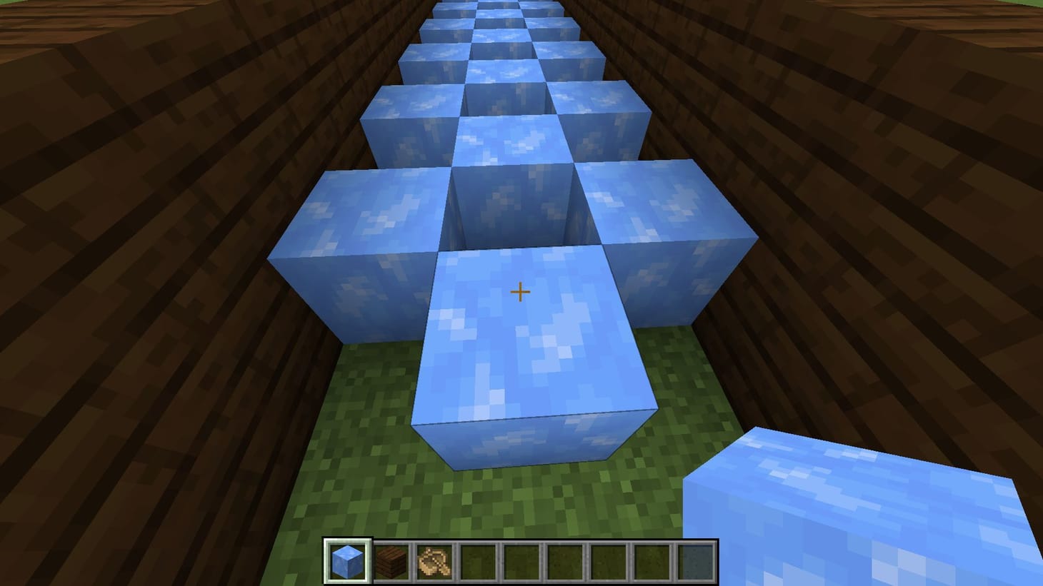 How to make ice race track in Minecraft
