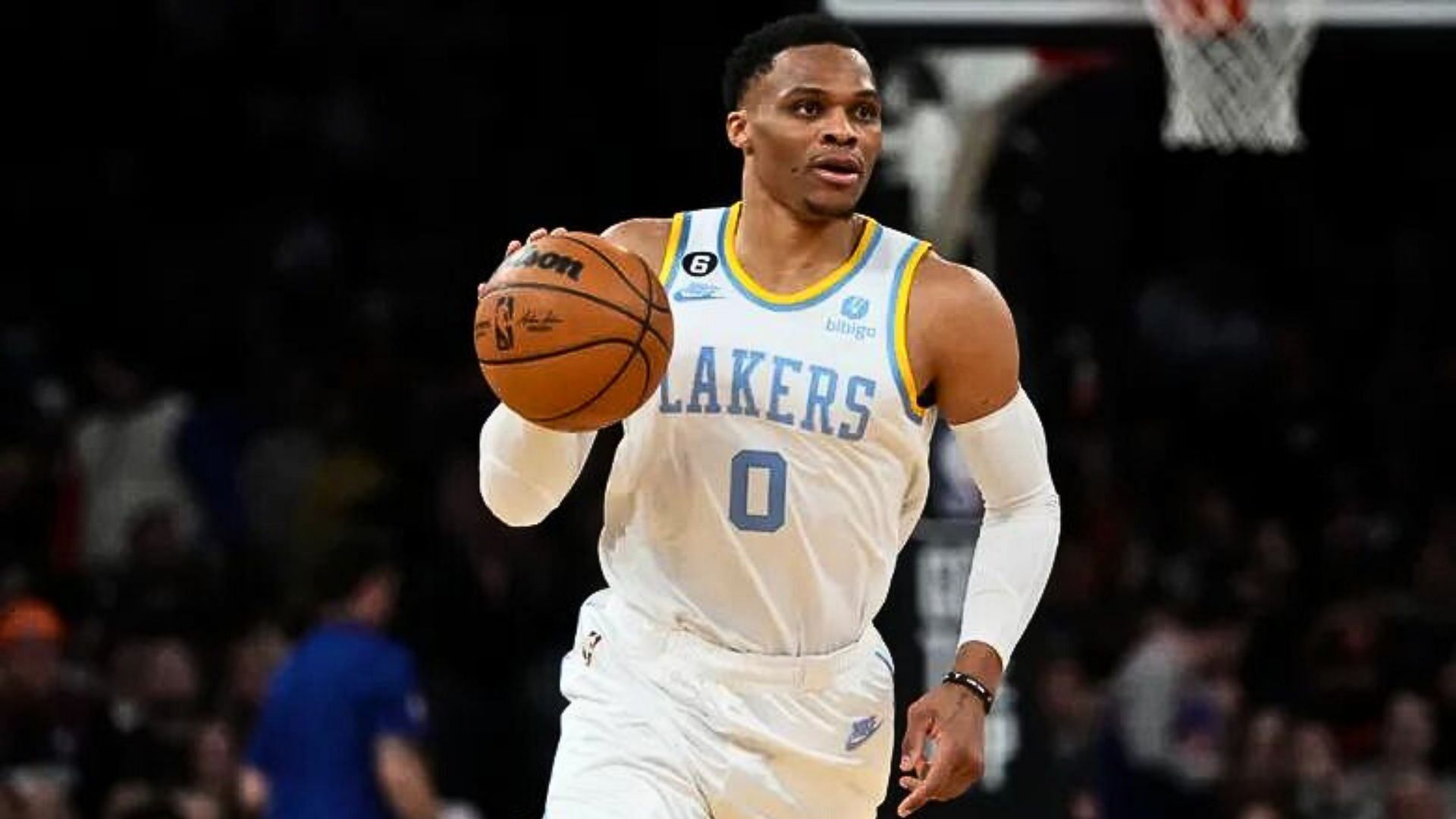 Russell Westbrook in action for the LA Lakers [Source: The Seattle Times]