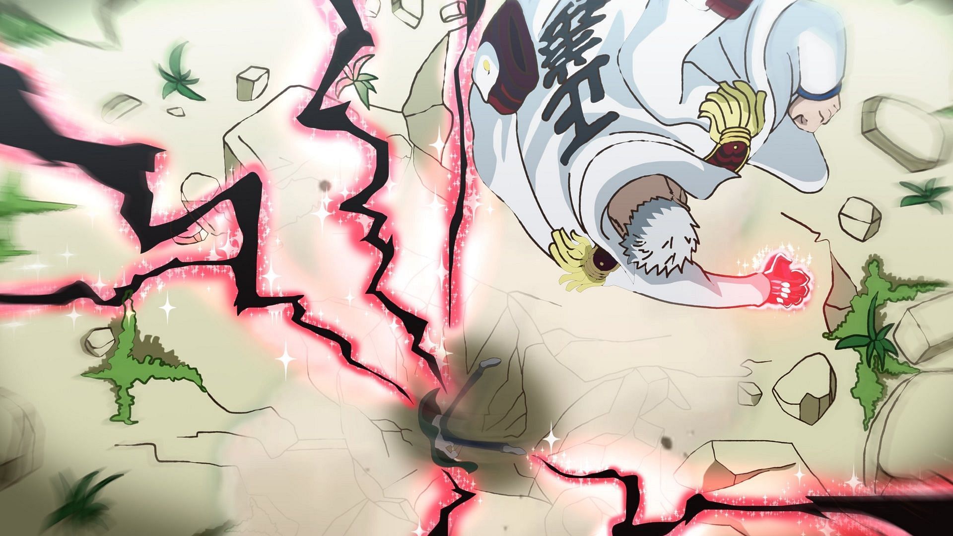 Garp performing his Blue Hole attack on Kuzan (Image via Eiichiro Oda/Shueisha, One Piece)