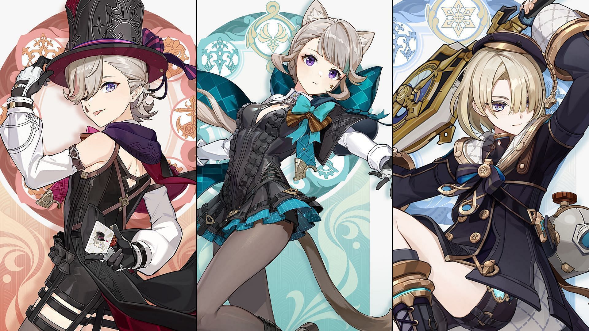 The first three units that will be playable in Version 4.0 (Image via HoYoverse)