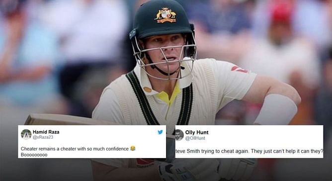 “Cheater” – Twitterati react as Steve Smith reviews despite clear nick on Day 1 of 3rd Ashes Test