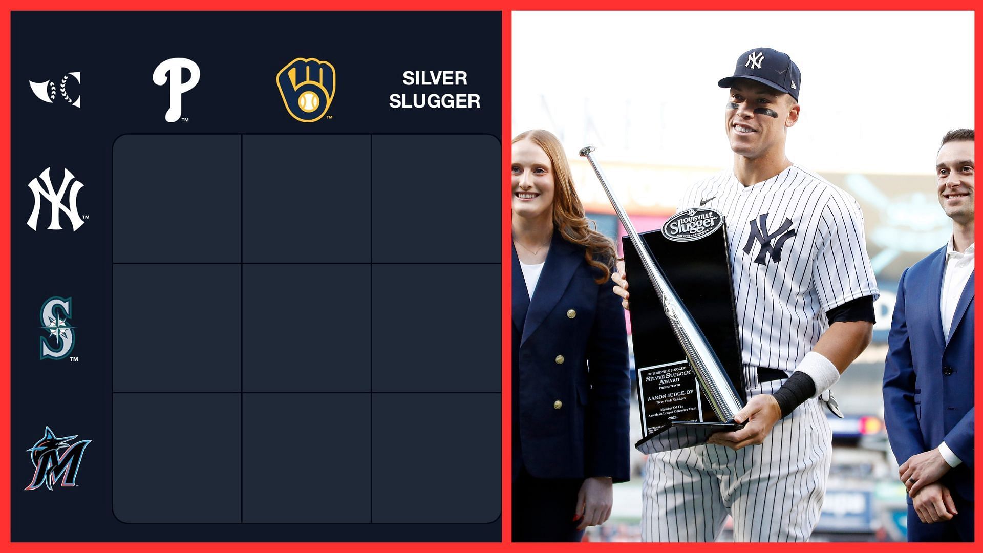 Aaron Judge hrs 4x all-star 2x silver slugger New York Yankees