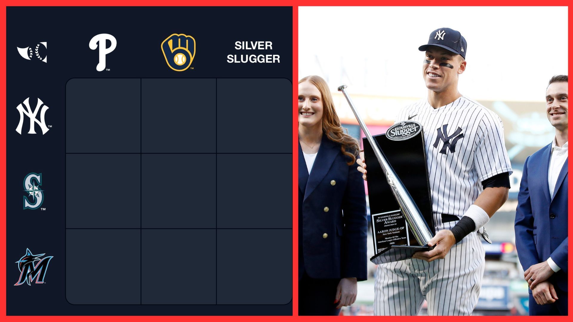 New York Yankees - Prior to tonight's game, Aaron Judge received his 2021  Silver Slugger Award. Congratulations, BAJ! #SilverSluggerAward