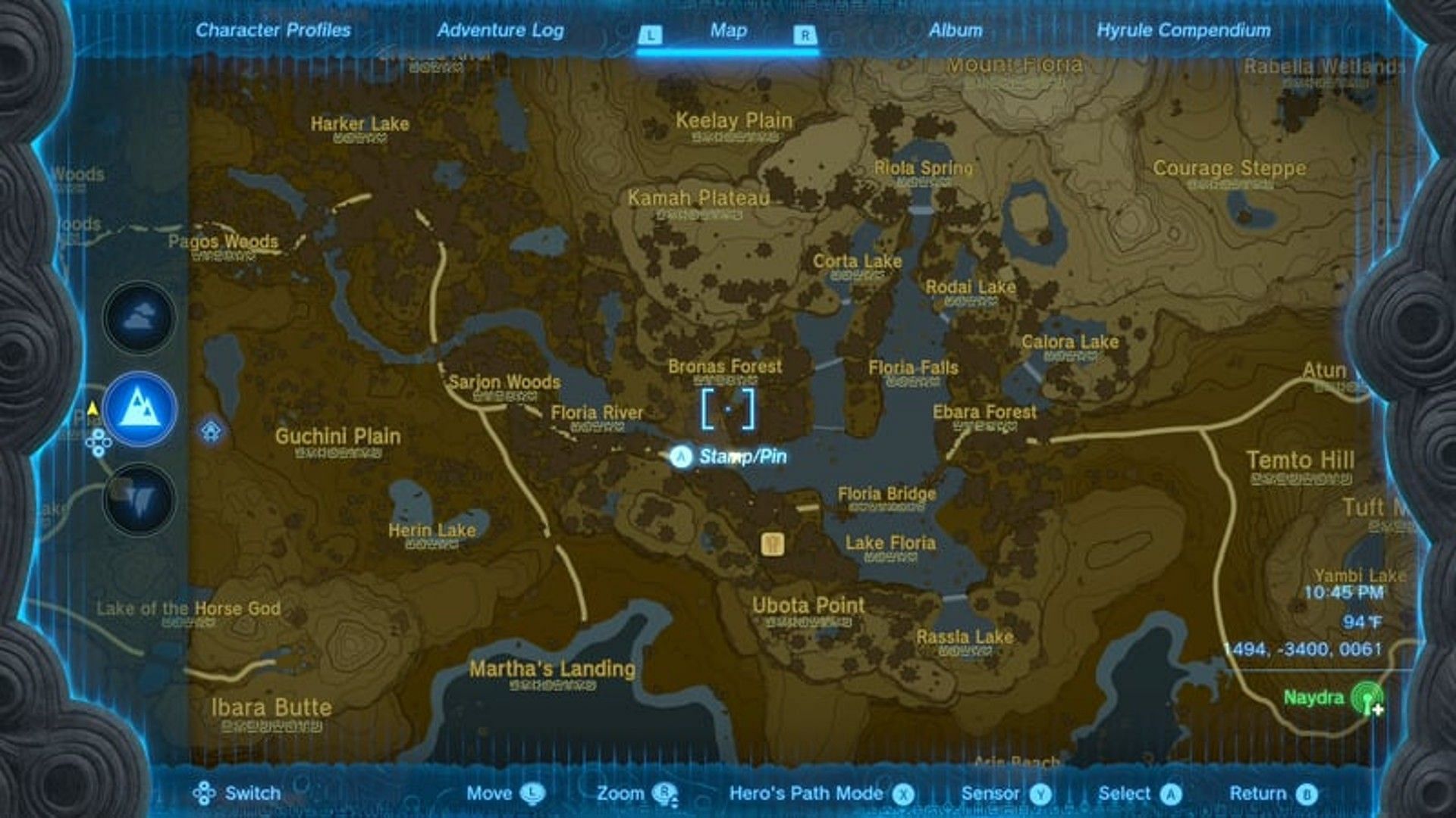 Bronas Forest location in TOTK (Image via Nintendo)