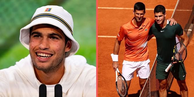 "I really want it, I hope to play a final here at Wimbledon against Novak Djokovic" - Carlos Alcaraz