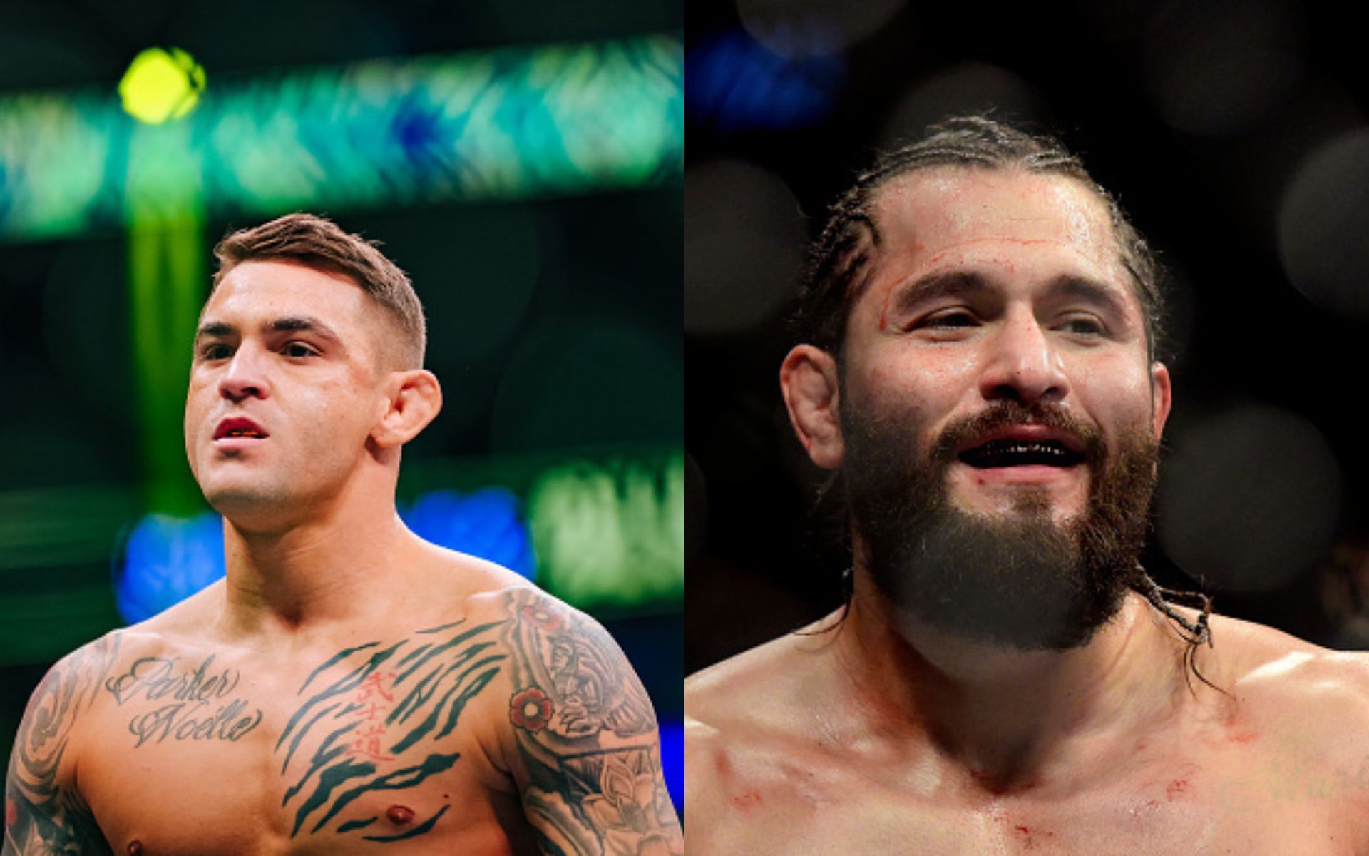 Dustin Poirier (left); Jorge Masvidal (right)