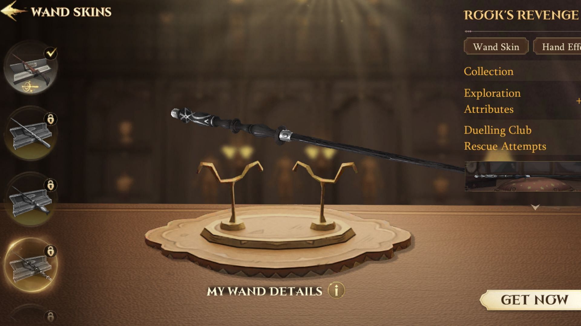 There are several skins available for the wand (Image via Harry Potter Magic Awakened)