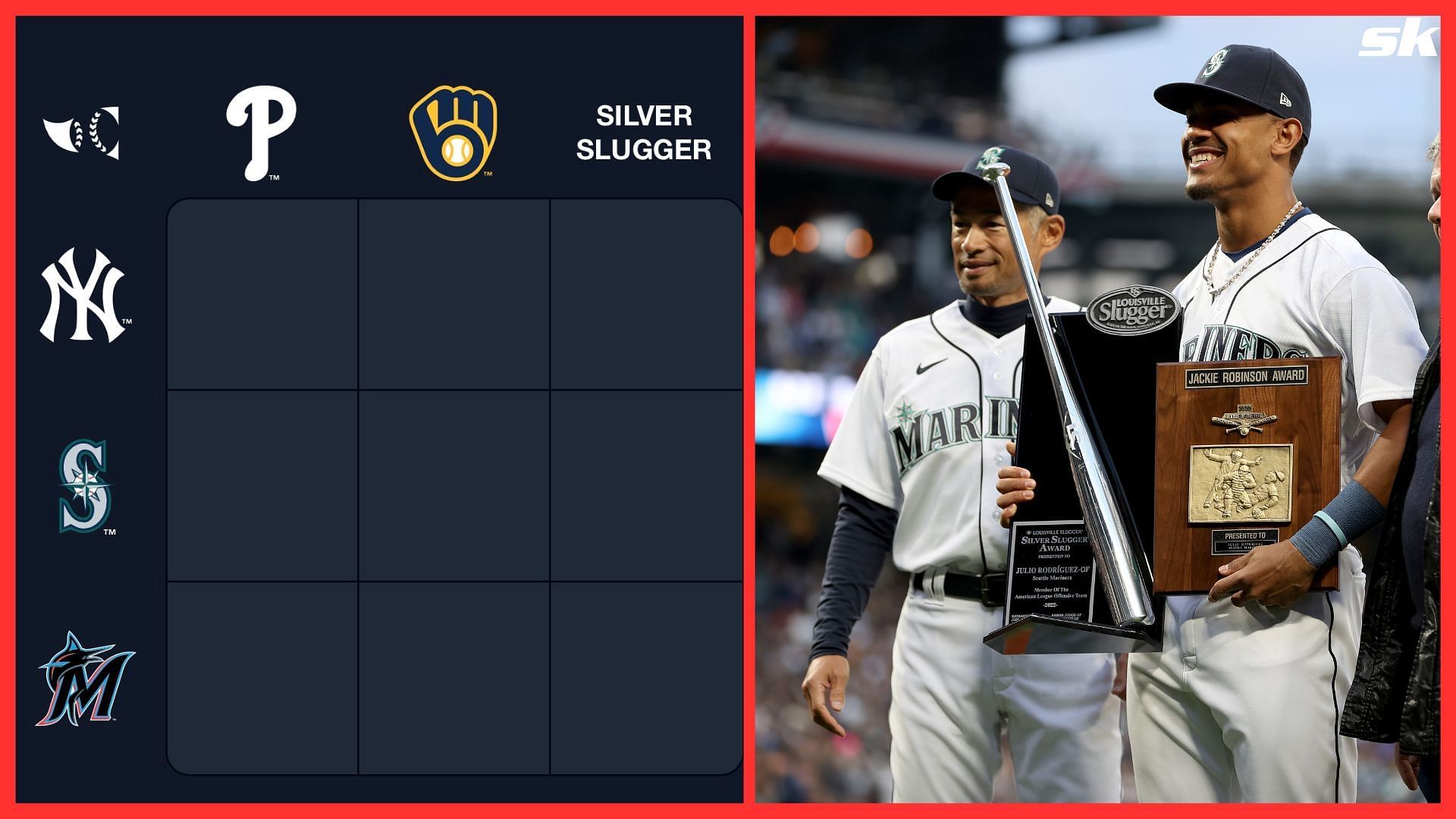 Which Mariners players have won the Silver Slugger Award? MLB
