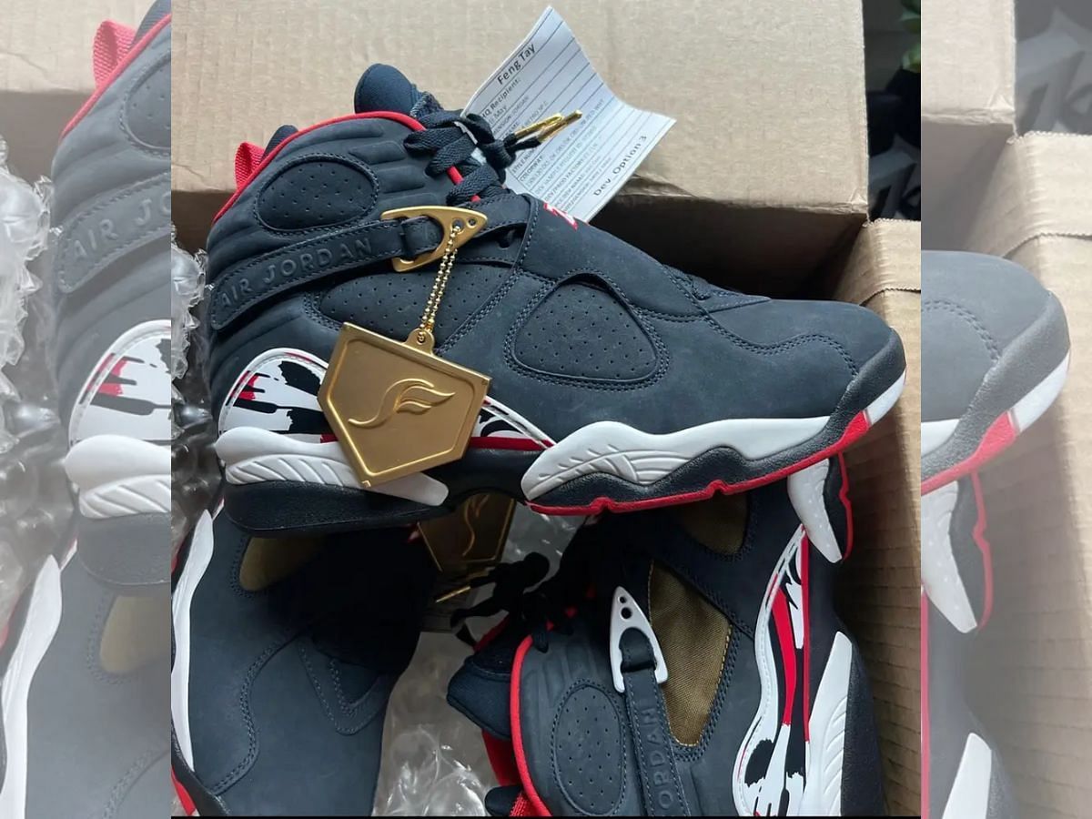 SoleFly x Air Jordan 8 &ldquo;Diamond Turf&rdquo; sneakers (Image via @chinojp3/Instagram)