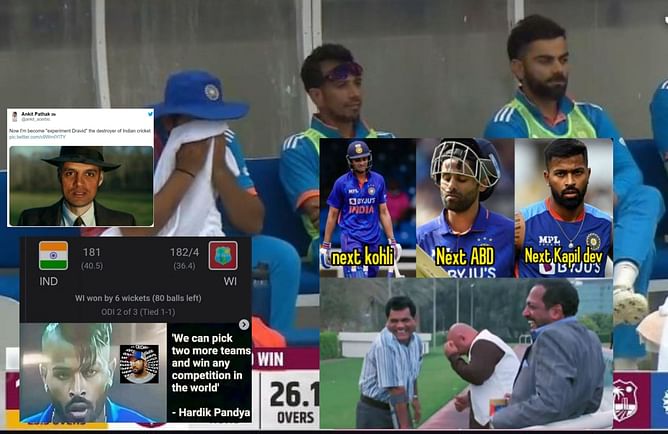 "Now I've become 'experiment Dravid' the destroyer of Indian cricket"- Top 10 funny memes after India's humiliating loss vs West Indies in 2nd ODI