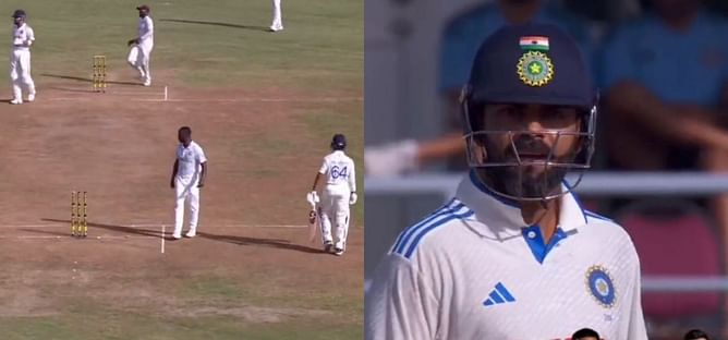 [WATCH] Yashasvi Jaiswal curses West Indian player during a chat with Virat Kohli on Day 2 of Dominica Test