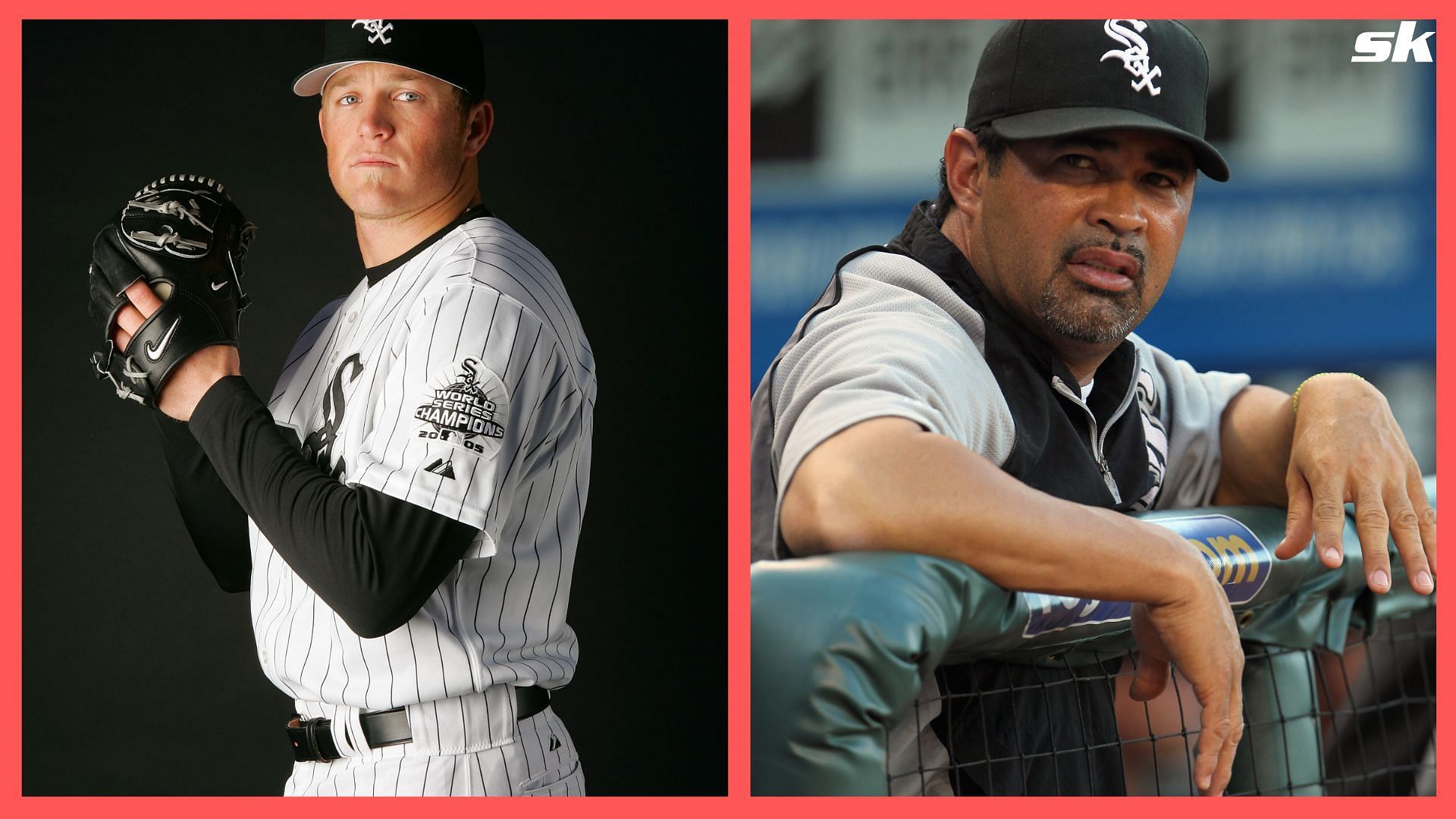 Former Chicago White Sox pitcher Sean Tracey and former White Sox manager Ozzie Guillen