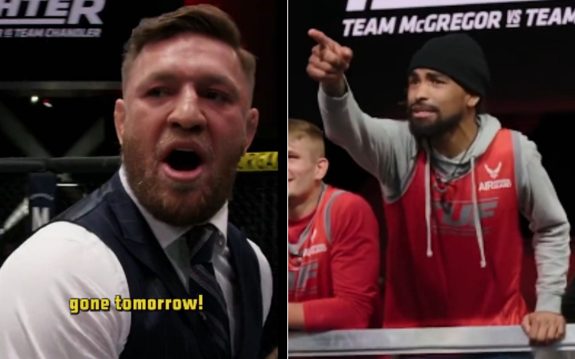 Conor McGregor [Left], and Roosevelt Roberts [Right] [@UltimateFighter - Twitter]