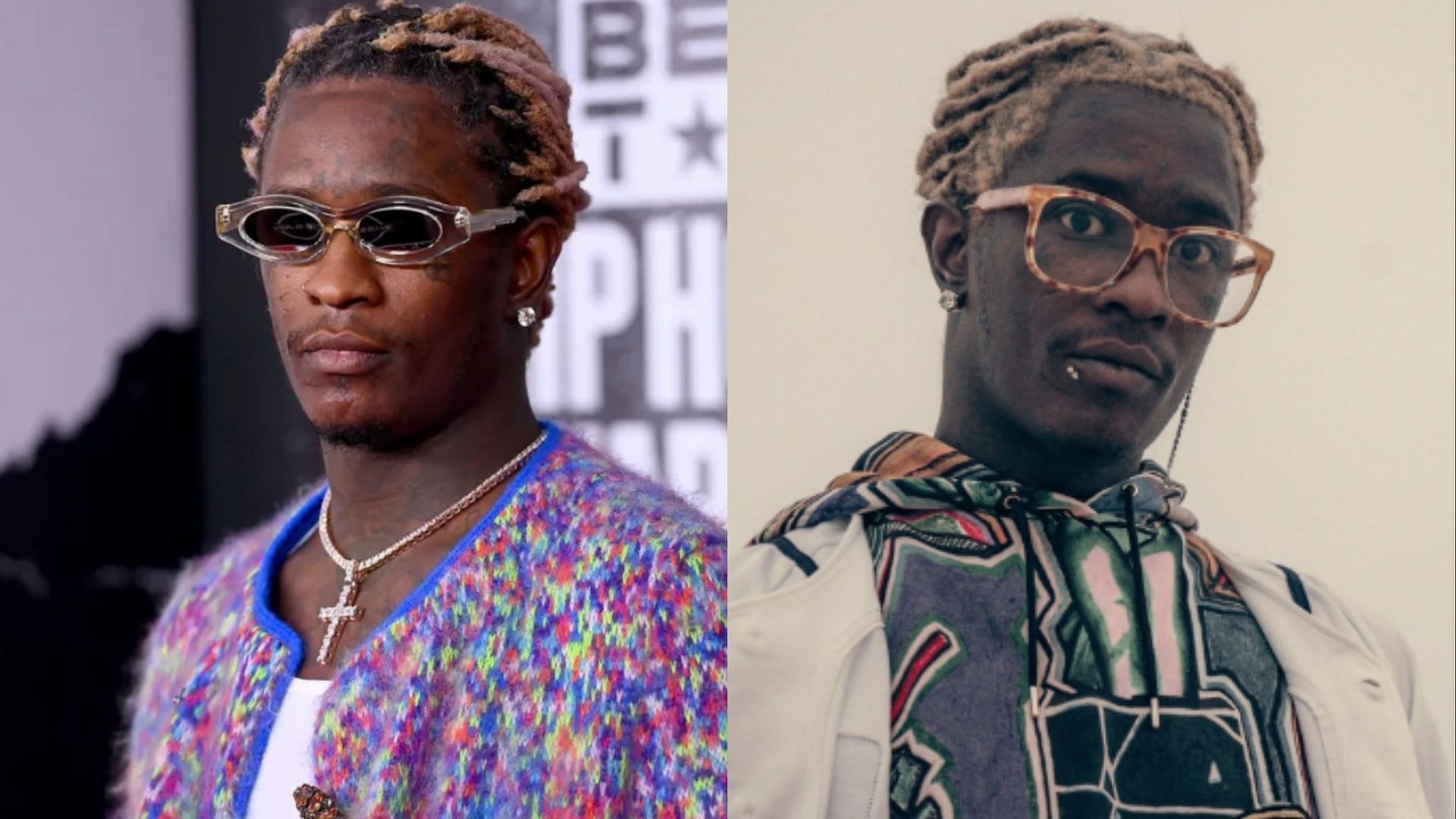 YSL member Young Thug is facing RICO charges and is currently on trial. (Image via Twitter/youngthug)