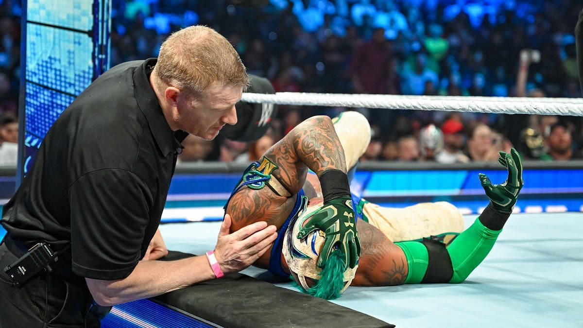 Rey Mysterio was injured on SmackDown this week
