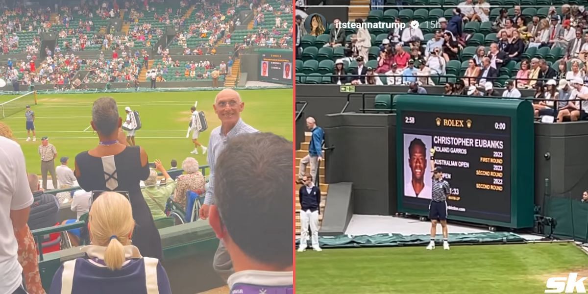 Teanna Trump supporting Christopher Eubanks at Wimbledon 2023. (via Instagram)