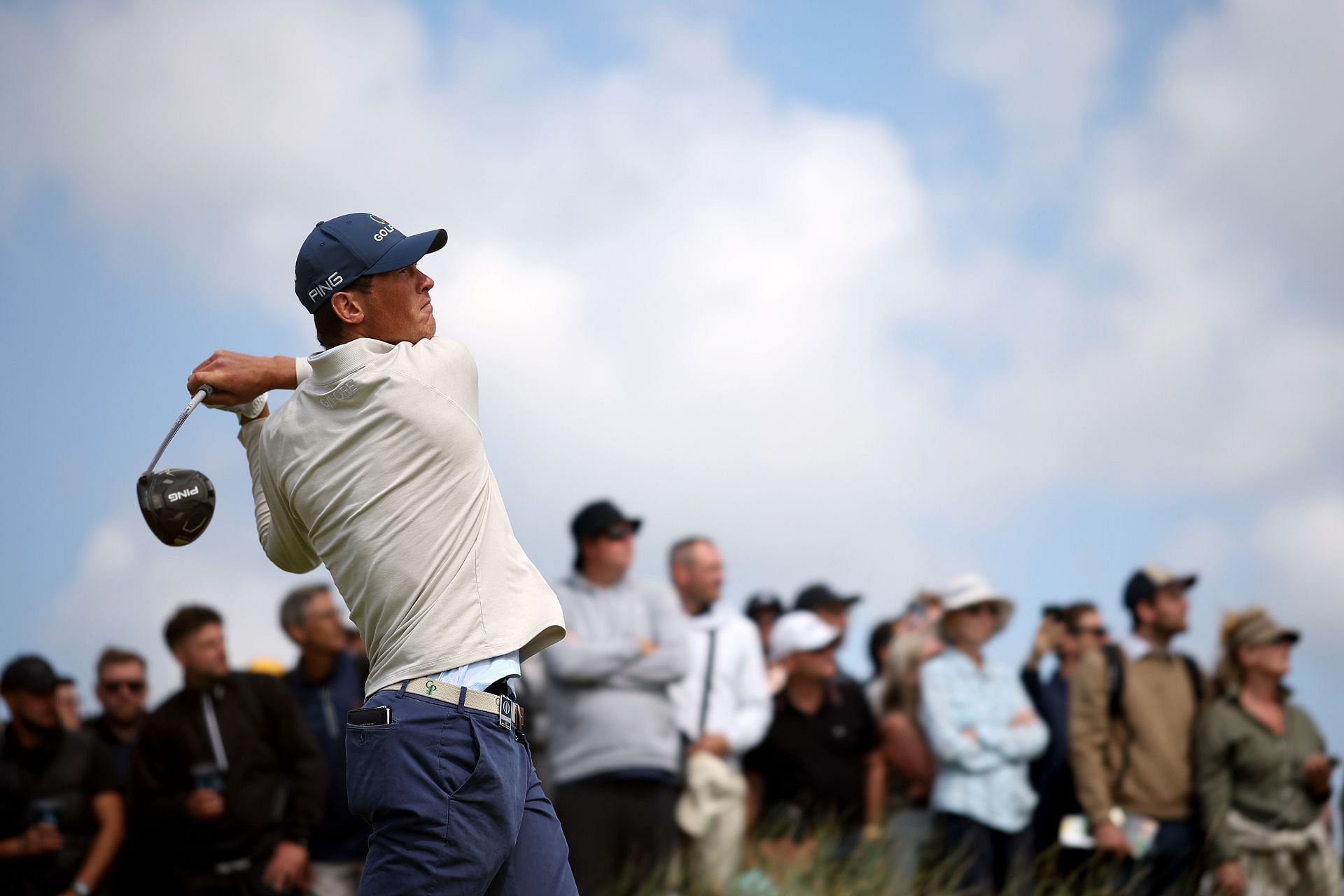 Amateur Christo Lamprecht during the first round of the 151st Open