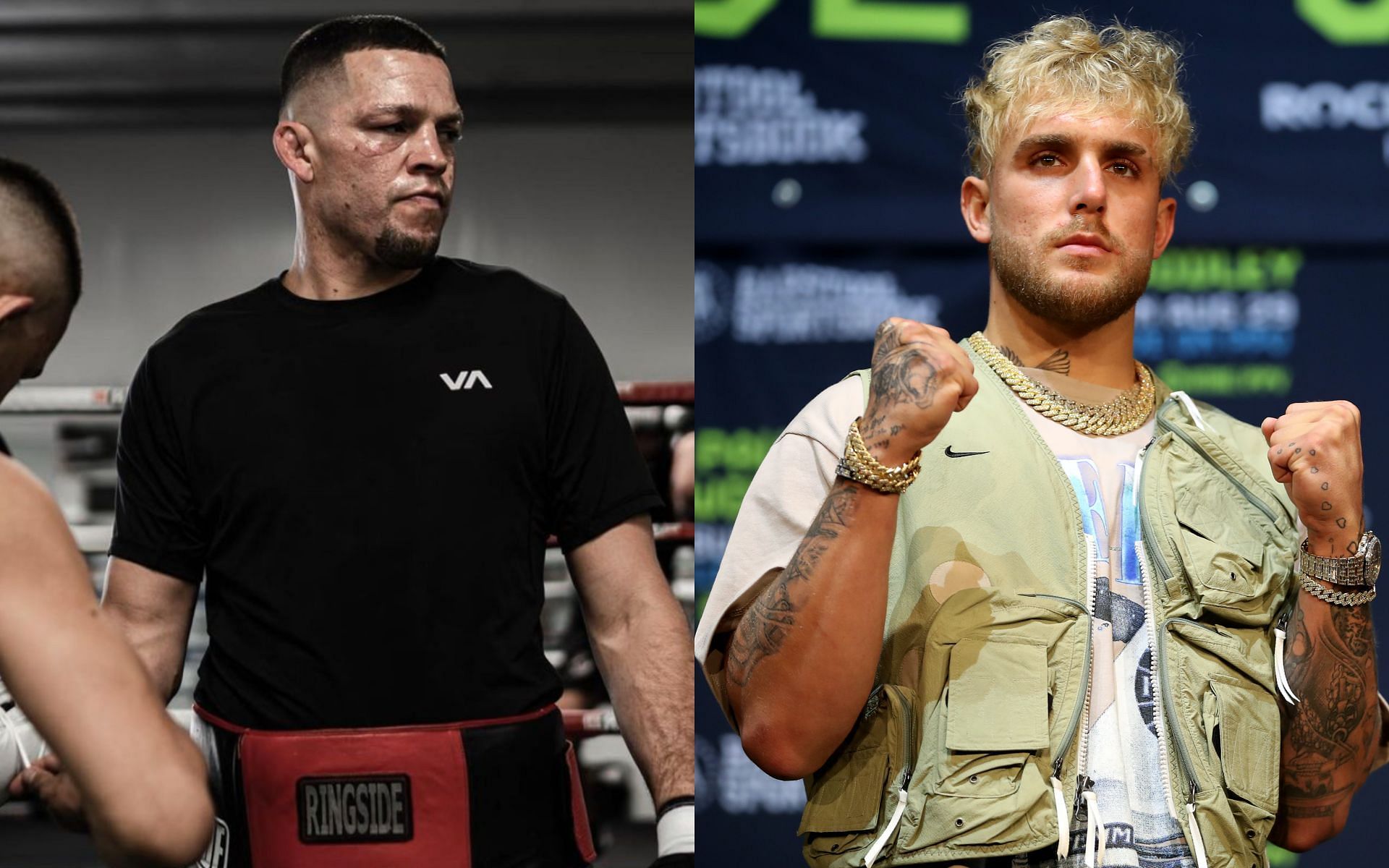 Nate Diaz and Jake Paul [Image credits: Getty Images and @natediaz209 on Instagram]