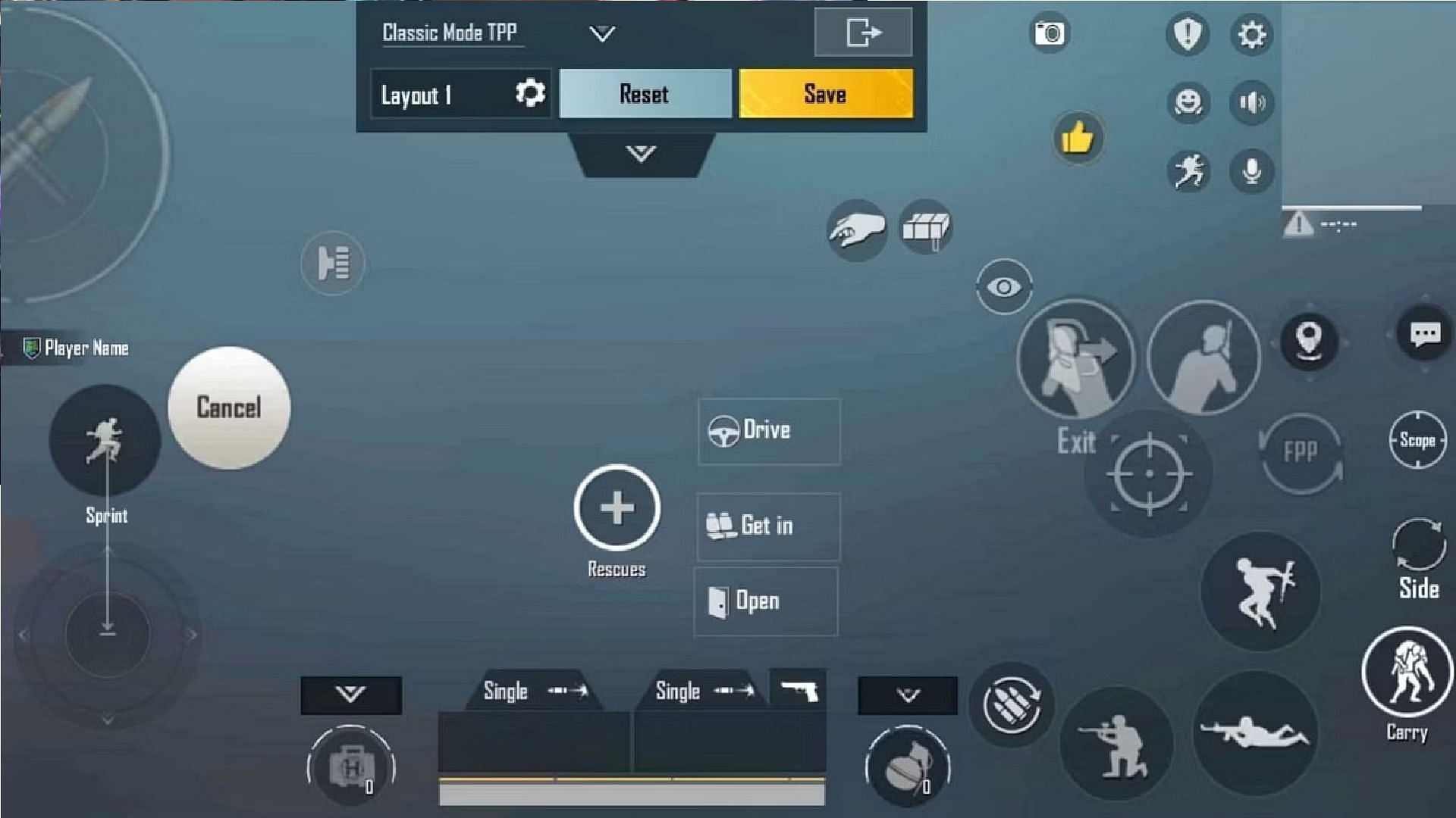 BGMI layout settings (Image via Krafton)