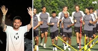 Watch: Lionel Messi and Sergio Busquets take part in their first Inter Miami training session after completing MLS move