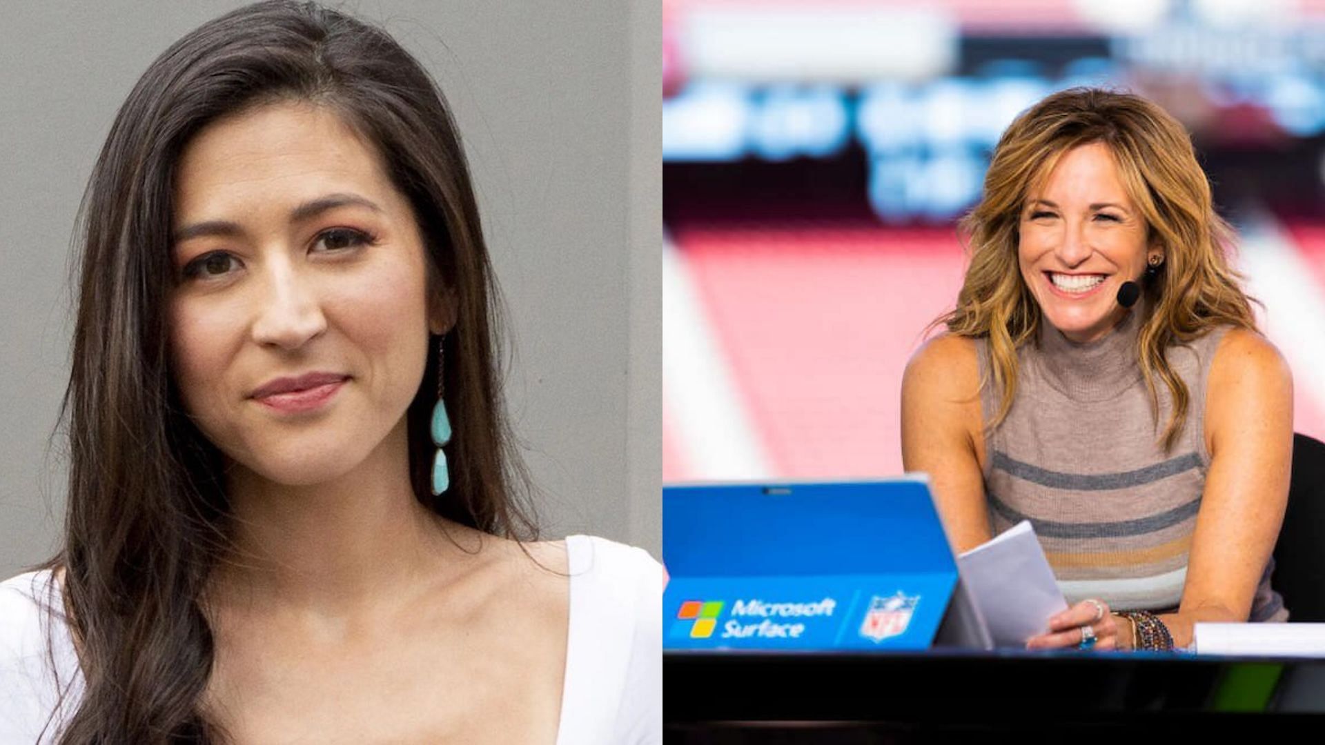 Could Mina Kimes (L) replace Suzy Kolber (R) on ESPN Monday Night Countdown? 