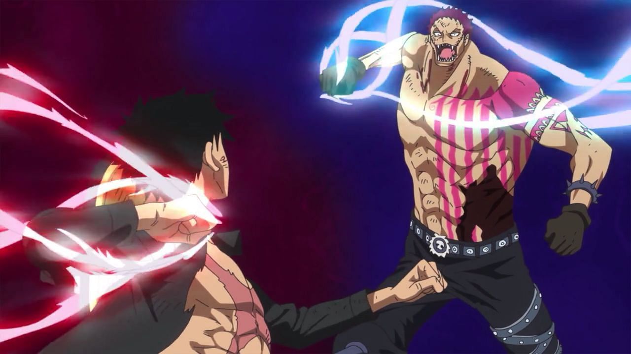  Luffy vs. Charlotte Katakuri (Image via Toei Animation)