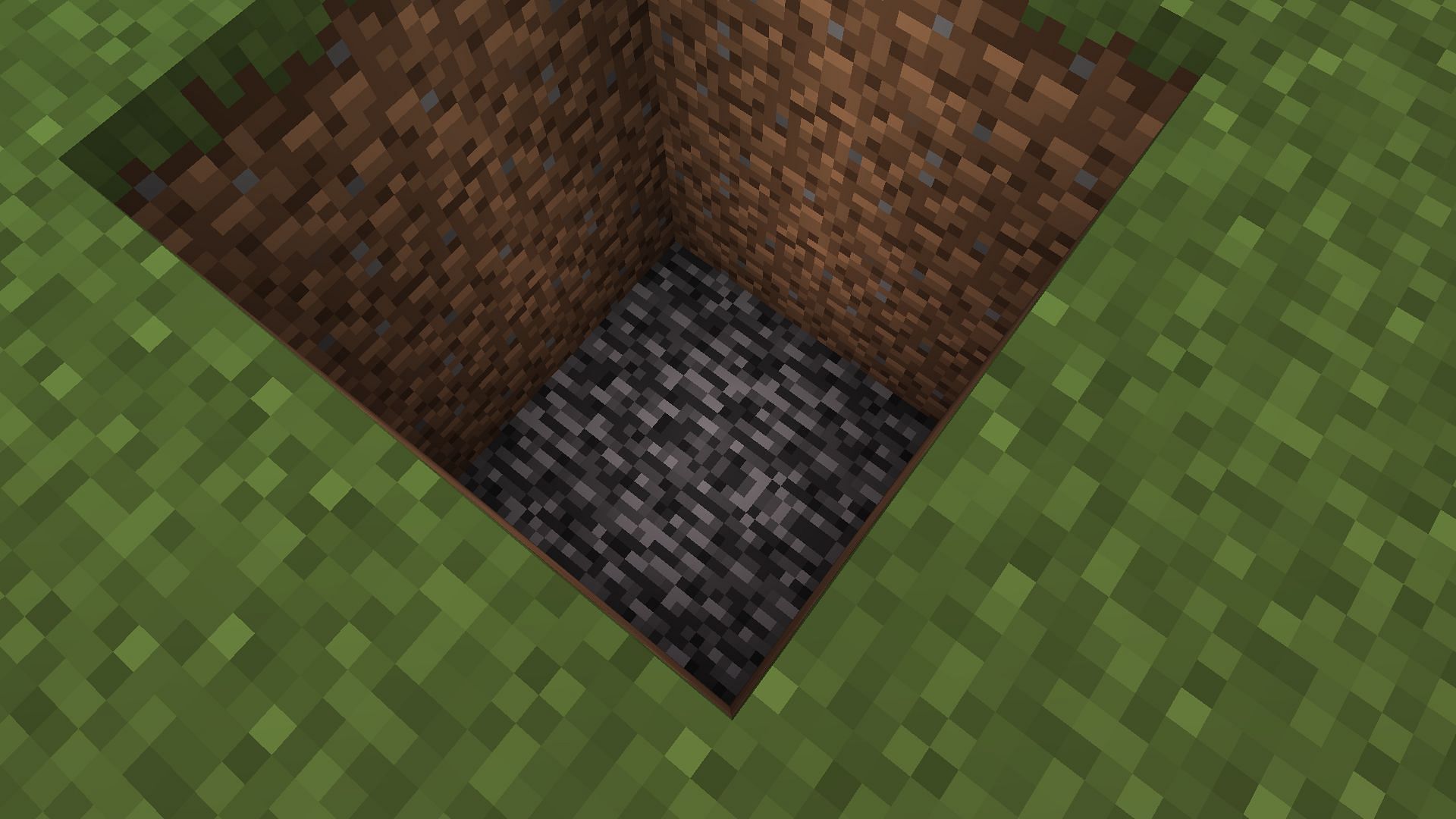 Bedrock blocks cannot be mined or obtained in Minecraft survival (Image via Mojang)