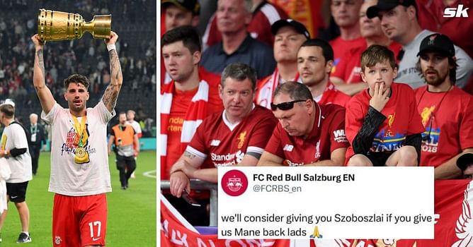 "We'll consider giving you Szoboszlai if you give us Mane" - Red Bull Salzburg troll Liverpool fans after they mistake Austrian club for RB Leipzig