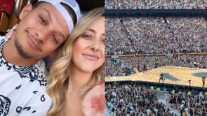 IN PHOTOS: Patrick Mahomes, wife Brittany attend Taylor Swift's concert at Arrowhead Stadium