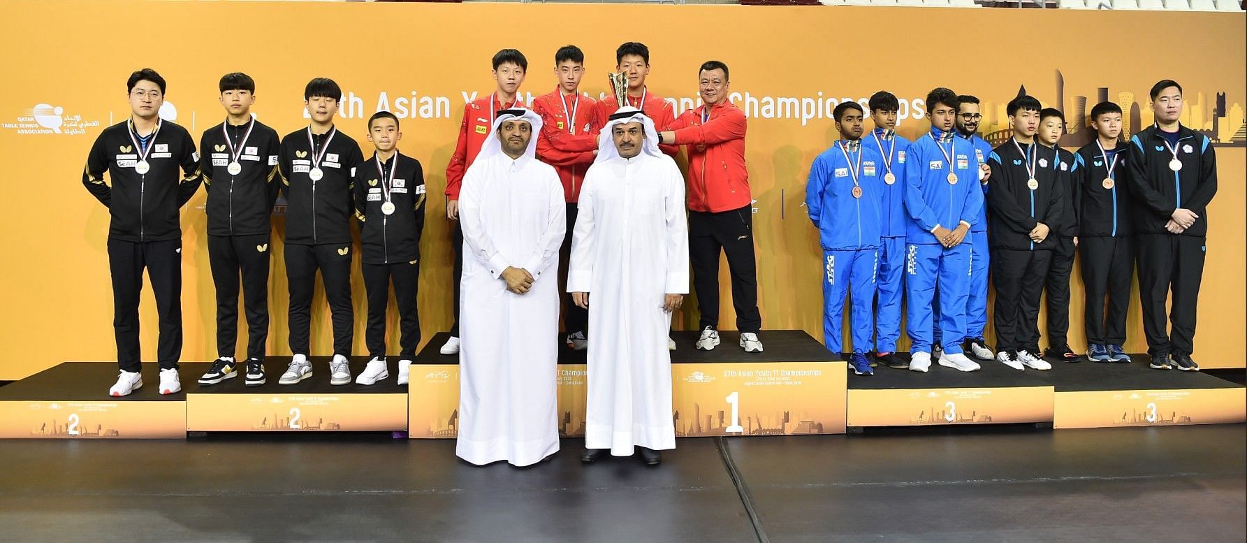 The winners of Asian Youth Table Tennis 2023