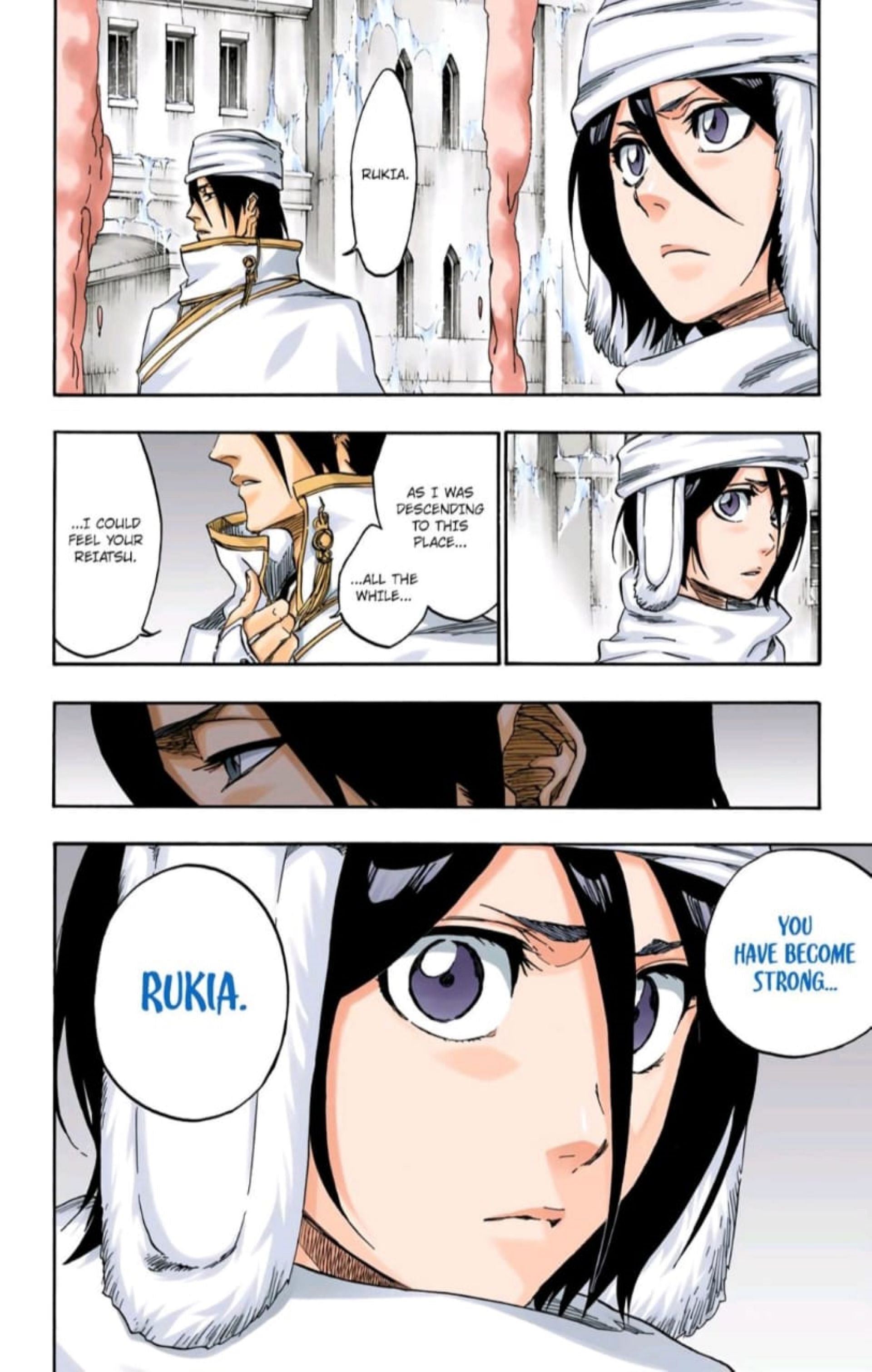 Byakuya acknowledging the strength of Rukia (Image via Studio Pierrot)