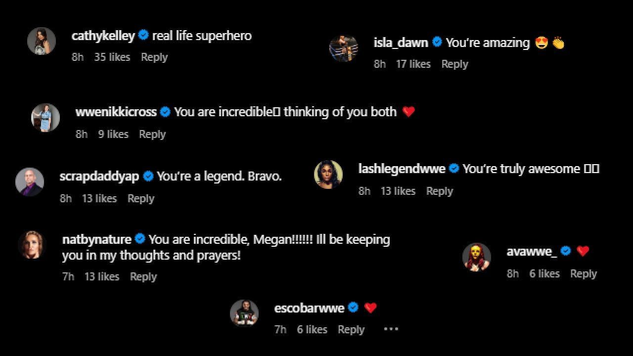 Superstars react to Megan Morant's Instagram post