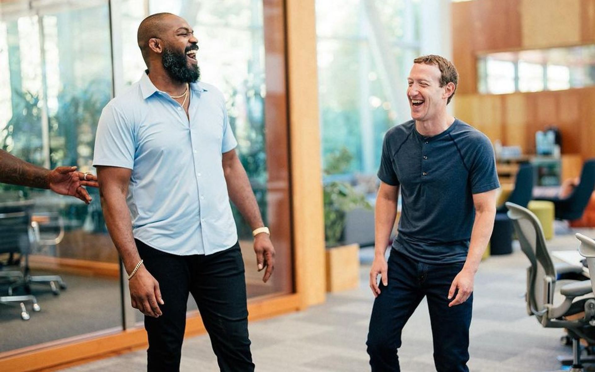 Jon Jones (left) Mark Zuckerberg (right) [Image courtesy @jonnybones on Instagram]